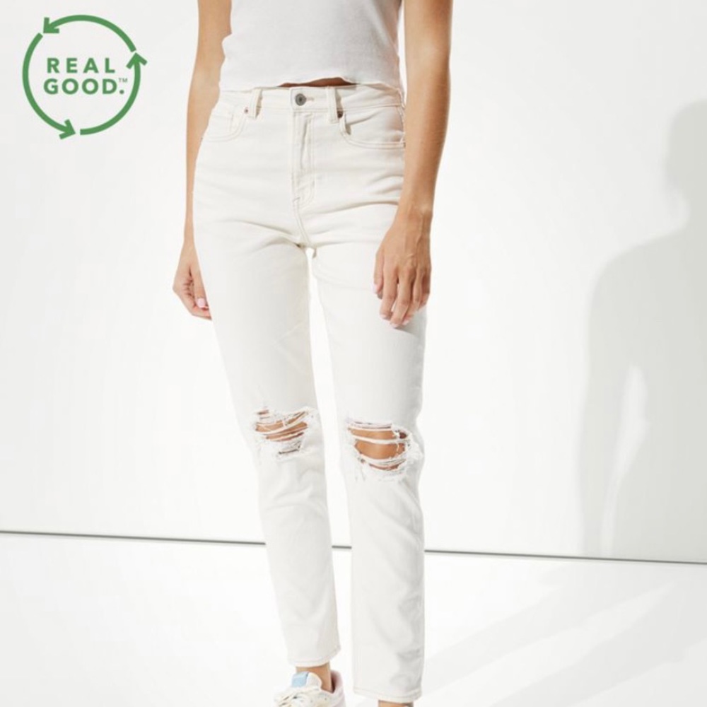 White Tomgirl Jean- Stretch